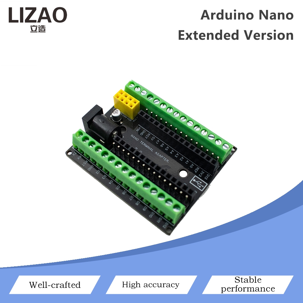 Diy Electronic Load - Nano-Terminal-Erweiterungsplatine Terminal-Adapter V2.0 mit DC-Stromanschluss nRF24L01