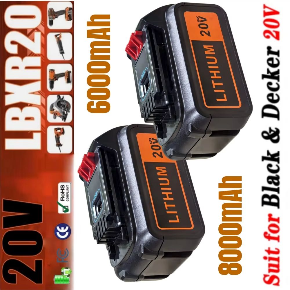 Black+Decker Tool 20V Max - 8Ah Hochleistungs-Ersatzakku für Black & Decker