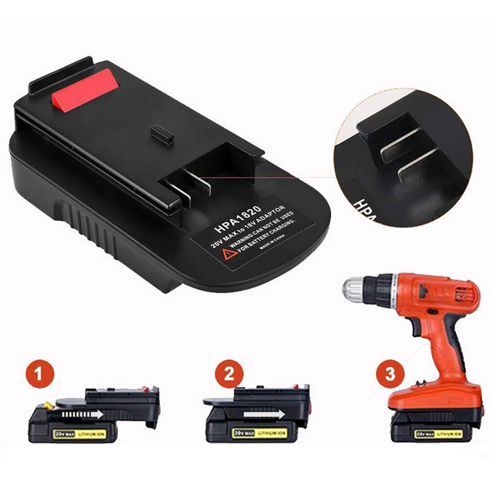 Black+Decker Tool 20V Max - HPA1820 Ersatz Adapter Für Black &