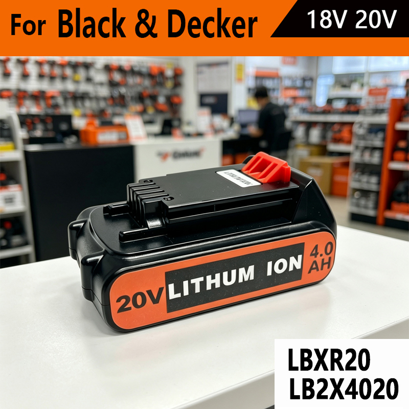 Black+Decker Tool 20V Max - Hochleistungsfähiger 8Ah LBX20 Ersatzakku für Black