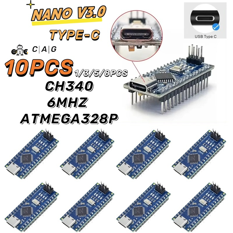 Arduino Uno Starter Kit - 1-10 Stück Typ-C USB Nano 3,0
