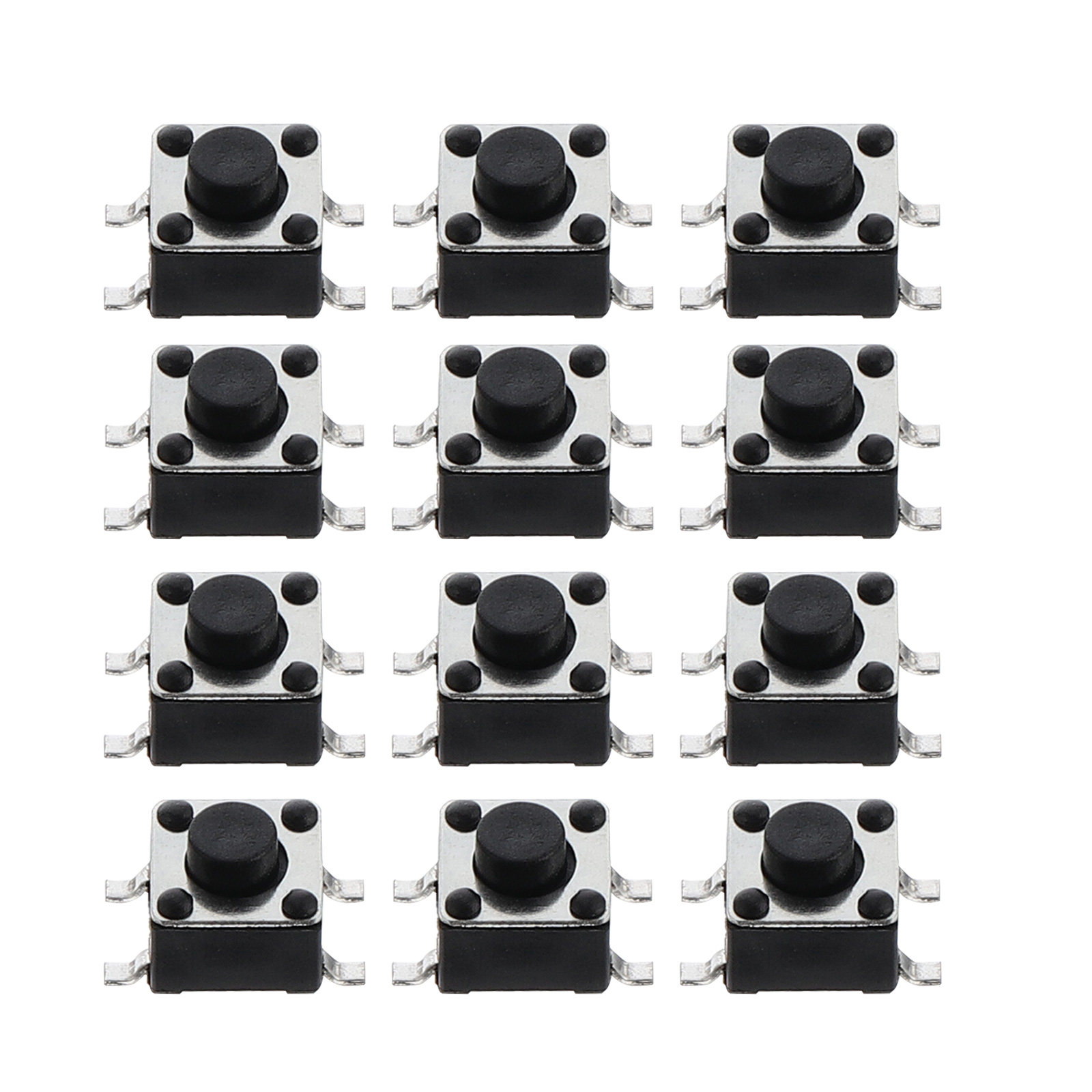Push Button Tactile - 100 Stück Taktile Drucktaster-Sortiment Mikro-Momenttaster Solide