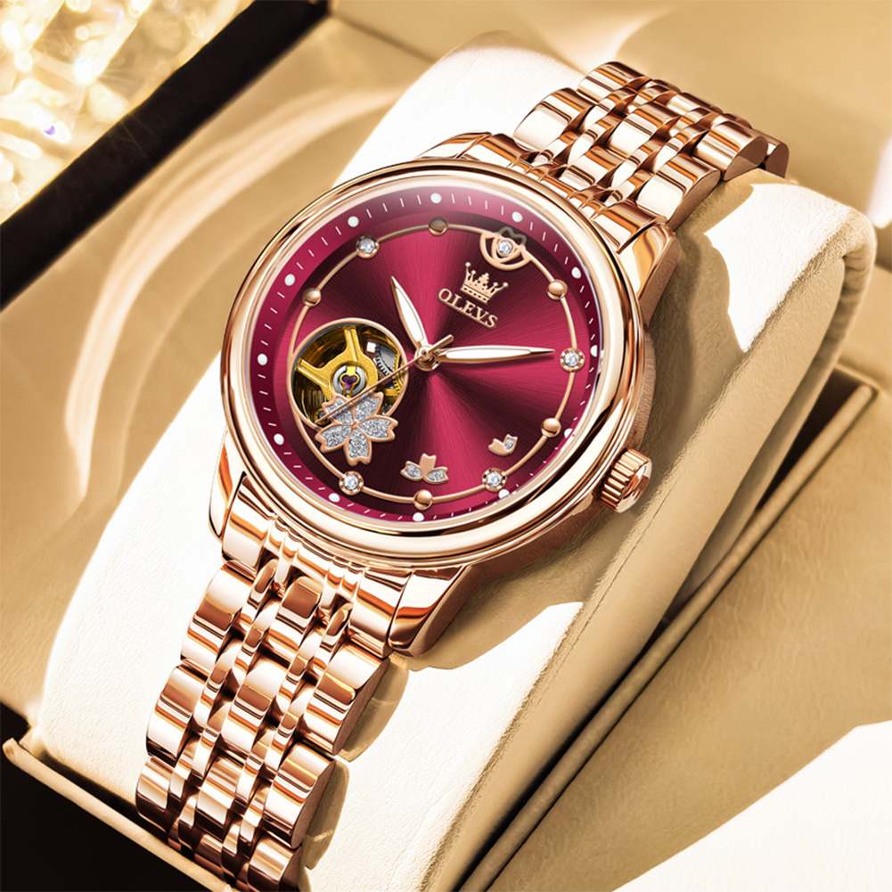 Rose Gold Wein Rot Luxus Casua – Push Button Tactile Bewertung und Preis