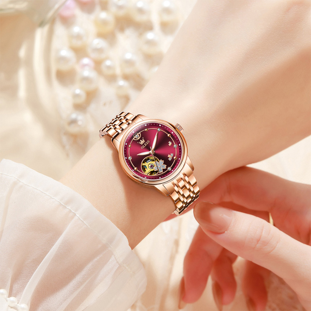 Rose Gold Wein Rot Luxus Casua – Push Button Tactile Bewertung und Preis