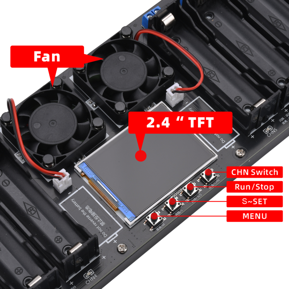 2/4/8 Kanal 18650 Batteriekapa – Diy Electronic Load Bewertung und Preis