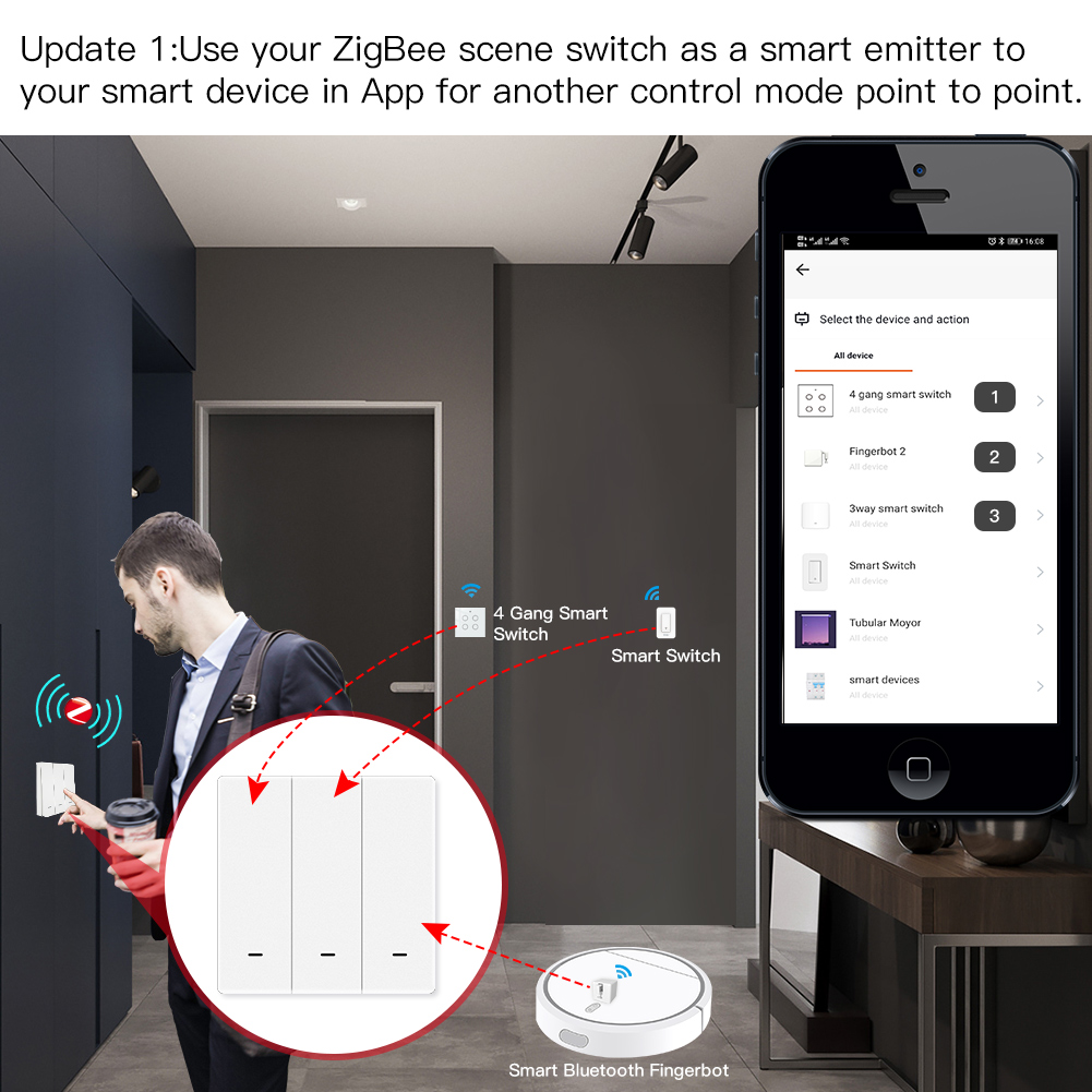 MOES Tuya ZigBee Szenenschalte – Push Button Tactile Bewertung und Preis