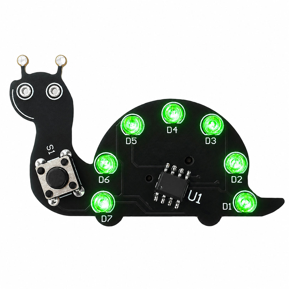 Schnecken-LED-Lauflicht-Lötübu – Diy Electronics Kits For Beginners Bewertung und Preis