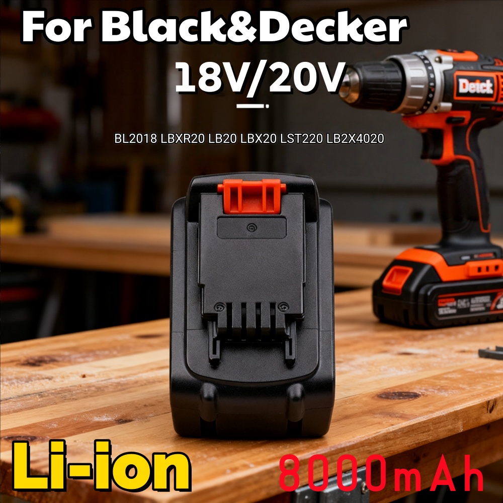 Langlebiger 20V 8000mAh 8.0Ah  – Black+Decker Tool 20V Max Bewertung und Preis