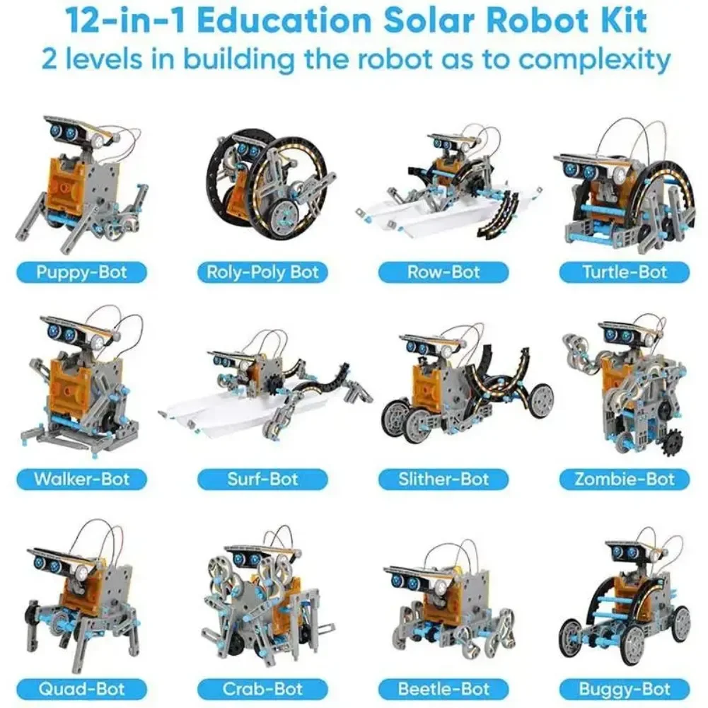 13-in-1 solarbetriebener Robot – Diy Electronics Components Bewertung und Preis